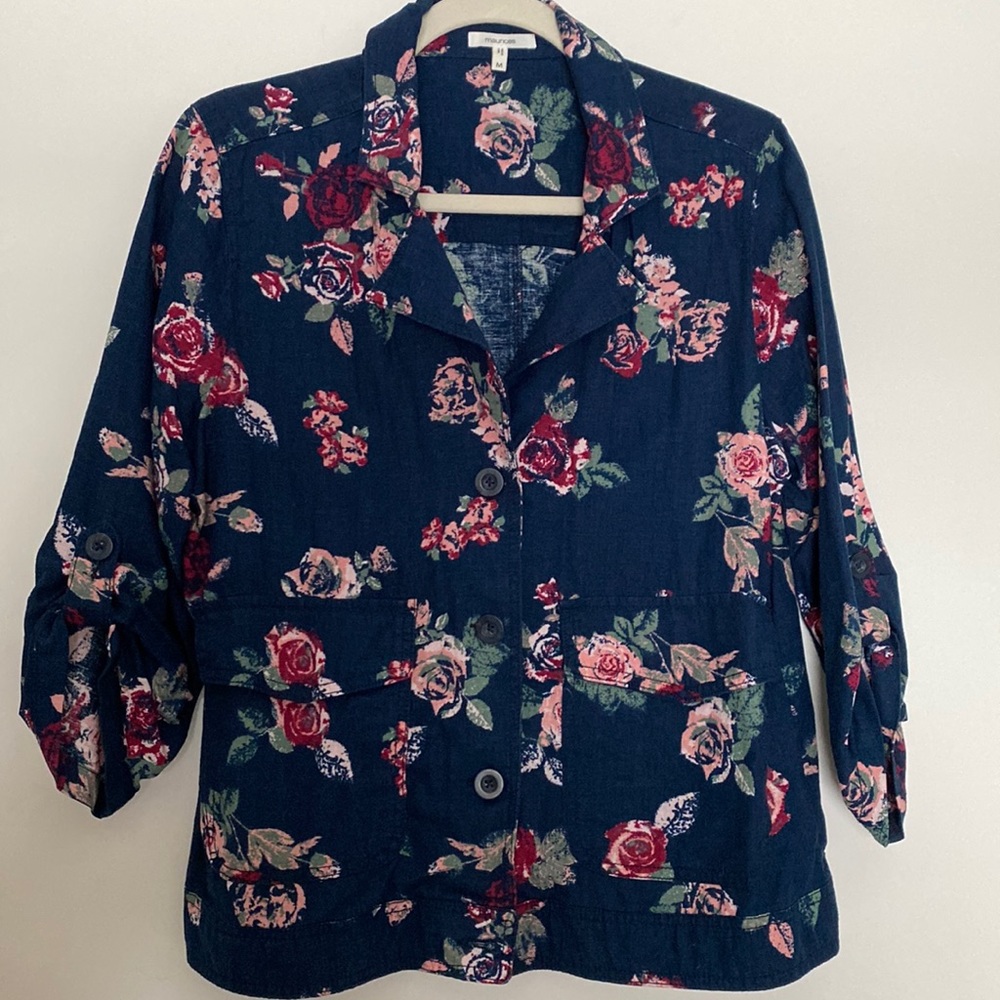 Maurices Blue floral blazer